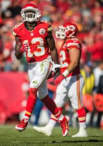 Return man De'Anthony Thomas celebrates after an electric 76 yard return in the 2nd half. 