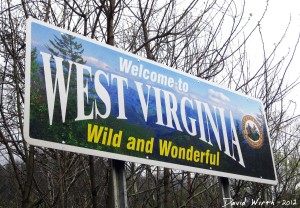 west virginia wild and wonderful sign welcome state border (Large)