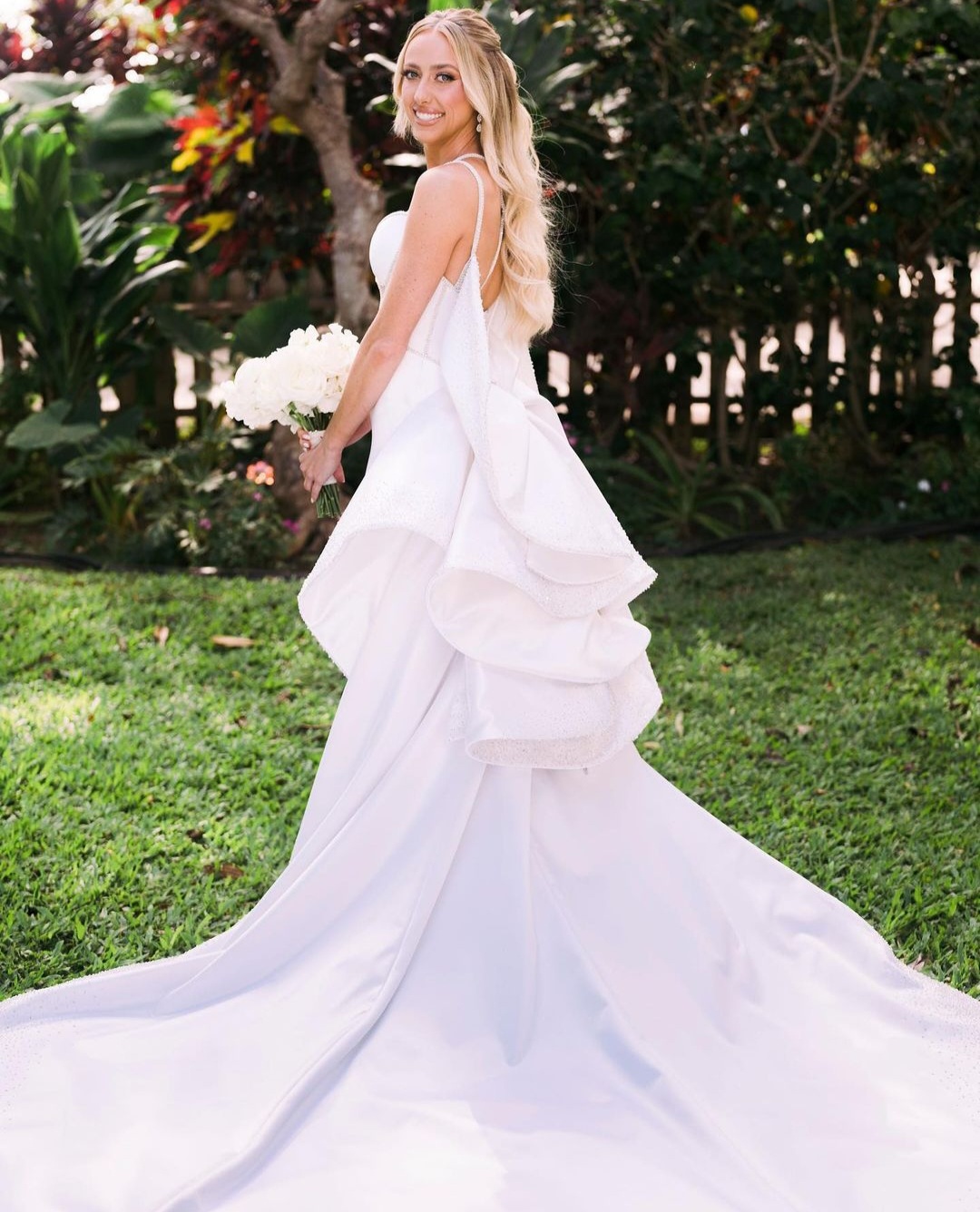 Say yes to the dress: Brittany shares stunning photos of her wedding dress