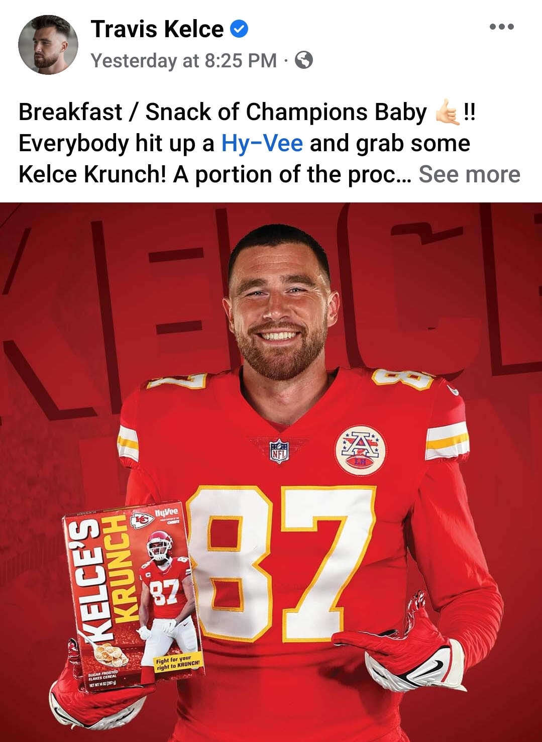 Travis Kelce unveils new cereal for charity