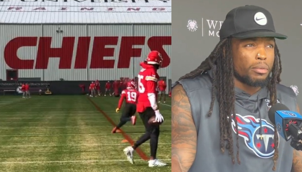 WATCH Kadarius Toney WR drill & Derrick Henry on Chiefs defense
