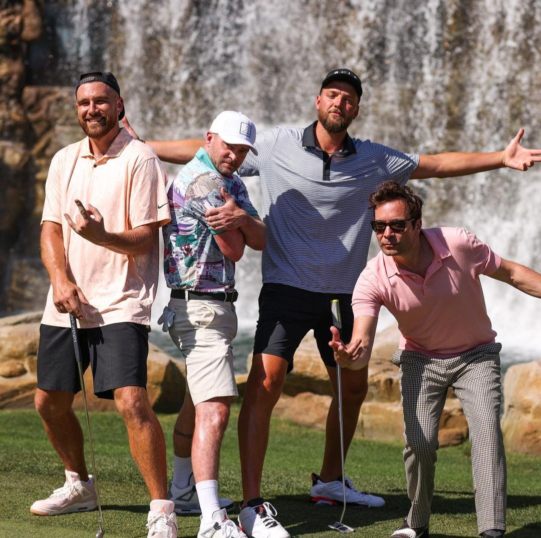 Travis Kelce rocks the stage at Timberlake's 8am Golf Invitational