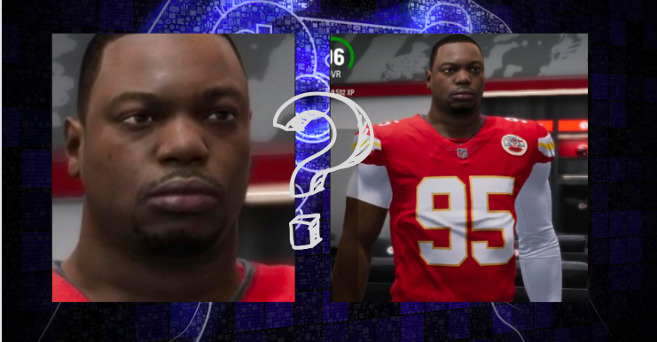 KC Chiefs DT Chris Jones' rating in Madden 24 NFL video game